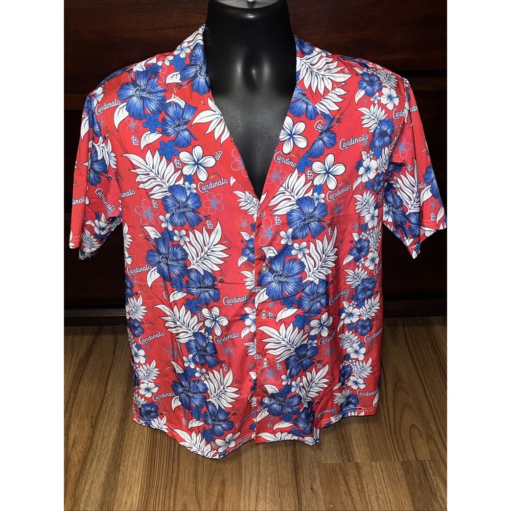 St Louis Cardinals All-Over Hawaiian Print Shirt - 6/26/26 SGA Size Medium